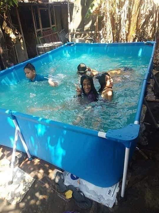Durable assembling swimming pool for kids and adults, large backyard design for outdoor relaxation and water fun