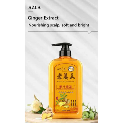 Ginger shampoo for hair care with nourishing formula to support healthier looking hair and scalp condition
