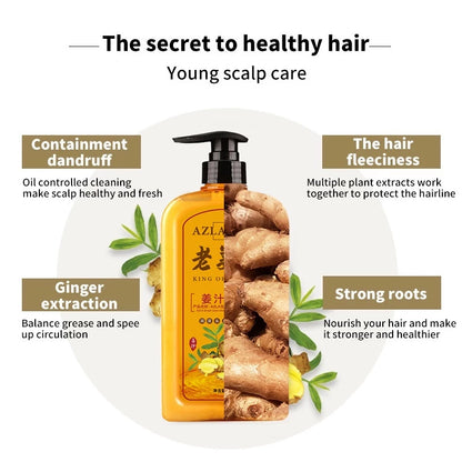 Ginger shampoo with capsaicin component for scalp care and maintaining healthy looking hair strands