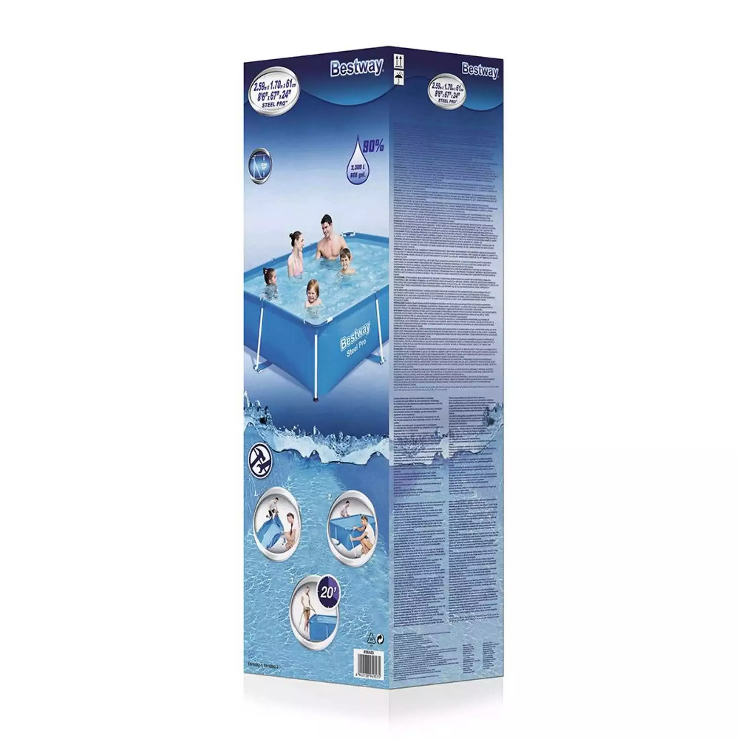 Large outdoor pool for kids and adults, with strong walls for safe and enjoyable water activities