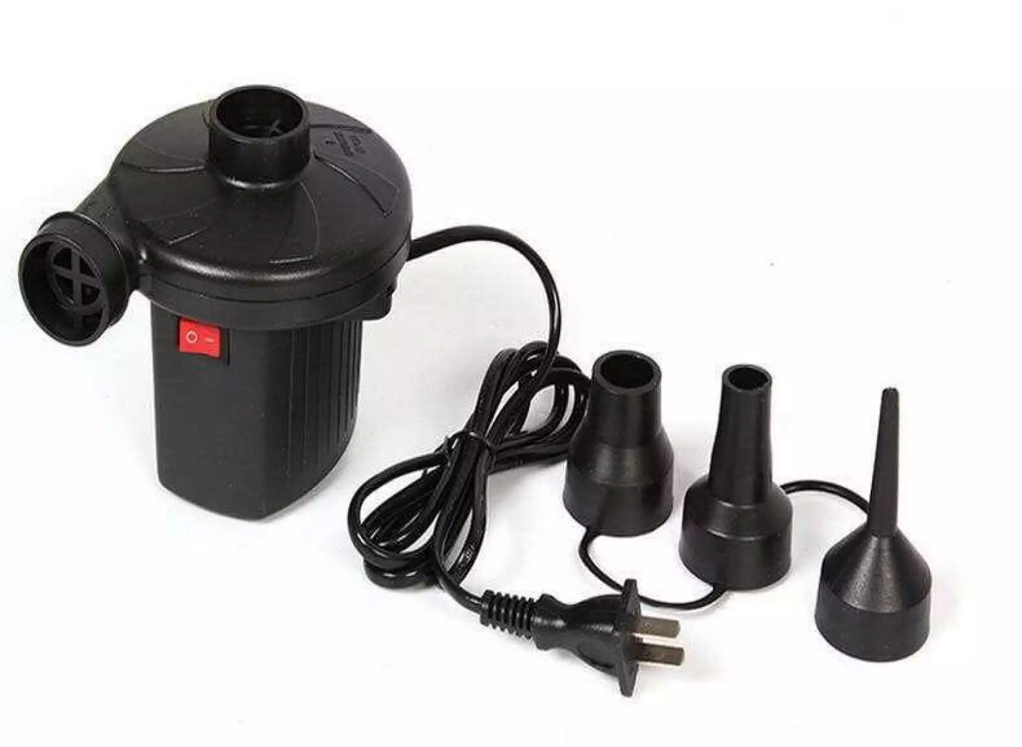 Electric portable air pump with fast airflow for quick inflation and deflation tasks