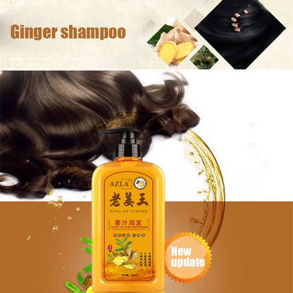 Hair care shampoo with ginger extract for daily use to keep scalp fresh and hair looking smooth