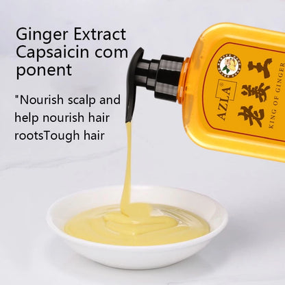 Ginger extract shampoo for scalp care with formula designed to support stronger looking hair roots