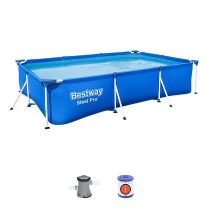 Backyard family swimming pool with spacious design, durable material for long lasting outdoor water enjoyment