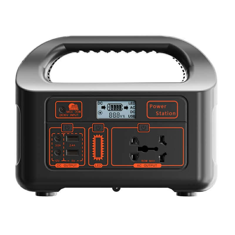 Solar powered generator with portable design for camping travel and backup electricity