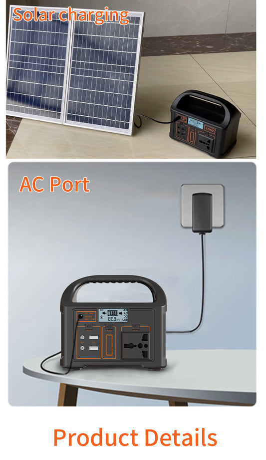 Solar generator Station with portable design Solar panel charging and multi output power options