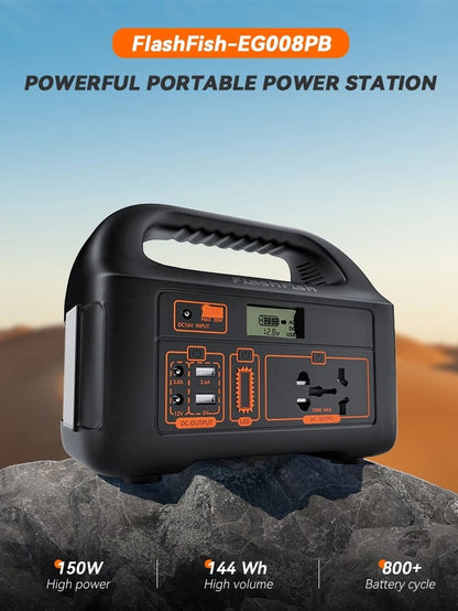 Portable solar generator with panel charging for reliable outdoor and emergency power use