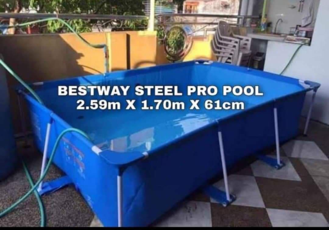 Spacious swimming pool for outdoor family use, strong construction with stable design for backyard fun
